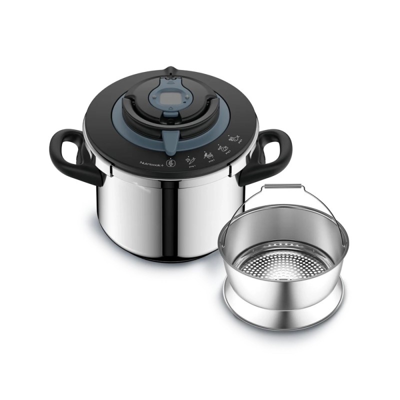 COCOTTE SEB MINUTE NUTRICOOK 6 L INOX INDUCTION – NOIR P4220705
