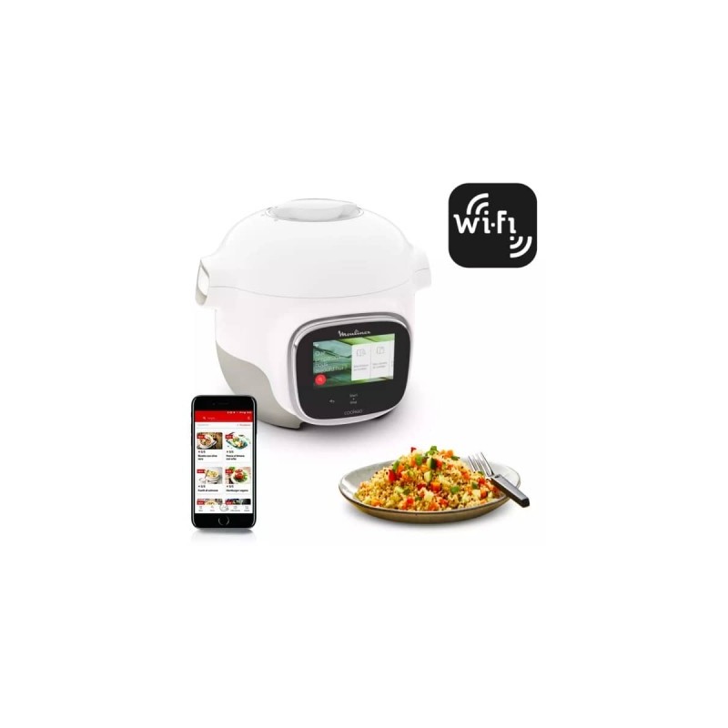 COOKEO MOULINEX TOUCH MINI – MULTICUISEUR CONNECTÉ 3 L, ÉCRAN TACTILE – CE922110