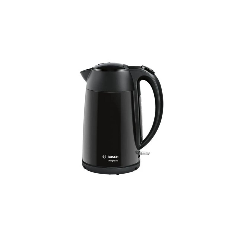 BOUILLOIRE BOSCH DESIGNLINE 1.7LT/2400W EN ACIER INOXYDABLE SANS FIL NOIR TWK3P423