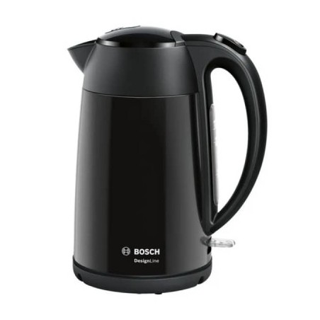 BOUILLOIRE BOSCH DESIGNLINE 1.7LT/2400W EN ACIER INOXYDABLE SANS FIL NOIR TWK3P423
