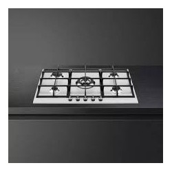 PLAQUE SMEG CLASSICA 75 CM EN INOX 5 FEUX DOUBLE-PX375