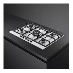 PLAQUE SMEG CLASSICA 75 CM EN INOX 5 FEUX DOUBLE-PX375
