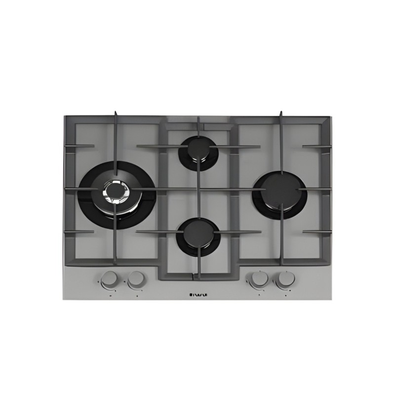 PLAQUE NARDI 65CM 4 FEUX GRIS GLASS NARDO - NTE74GGWF9