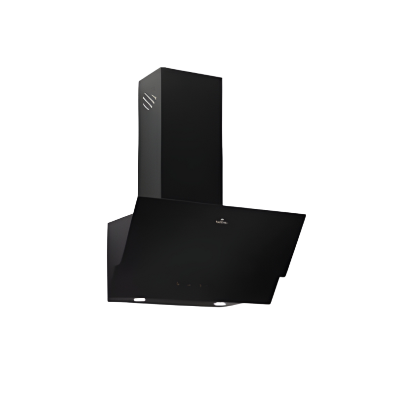 HOTTE MODENA INCLINEE 60CM VERRE NOIR 400M3/H AVEC FILTRE A CHARBON Série 2 MHI767PBG