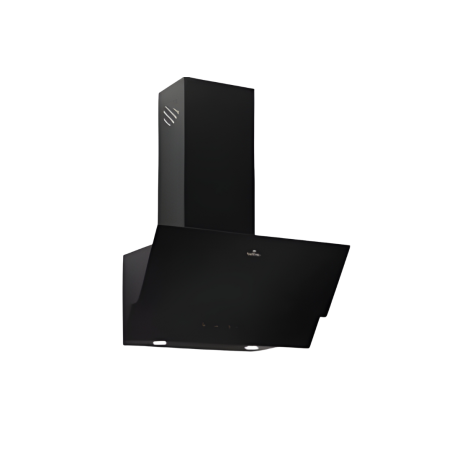HOTTE MODENA INCLINEE 60CM VERRE NOIR 400M3/H AVEC FILTRE A CHARBON Série 2 MHI767PBG