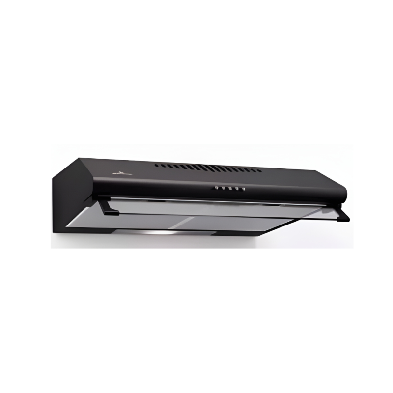 HOTTE MODENA PLATE 60CM NOIR 280M3/H AVEC FILTRE A CHARBON Série 2  MHC761PBK