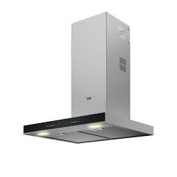 HOTTE BEKO DECORATIVE INOX 60CM 3VITESSE AVEC AFFICHEUR EN VERRE NOIR BHCB6674BBHA