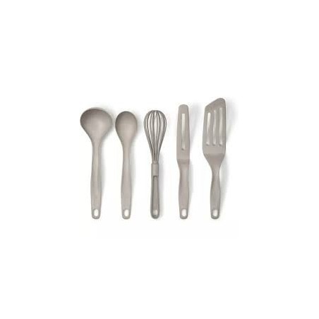 SET DE PETIT USTENSILES TEFAL  CASSONADE DE 5 FOET +LOUCHE+ SPATULE BEIGE    K210S514