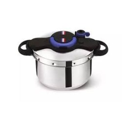 COCOTTE SEB MINUTE  CLIPSO AVEC UN LIVRE DE RECETTES 7.5L ARGENT ET NOIR P4624825
